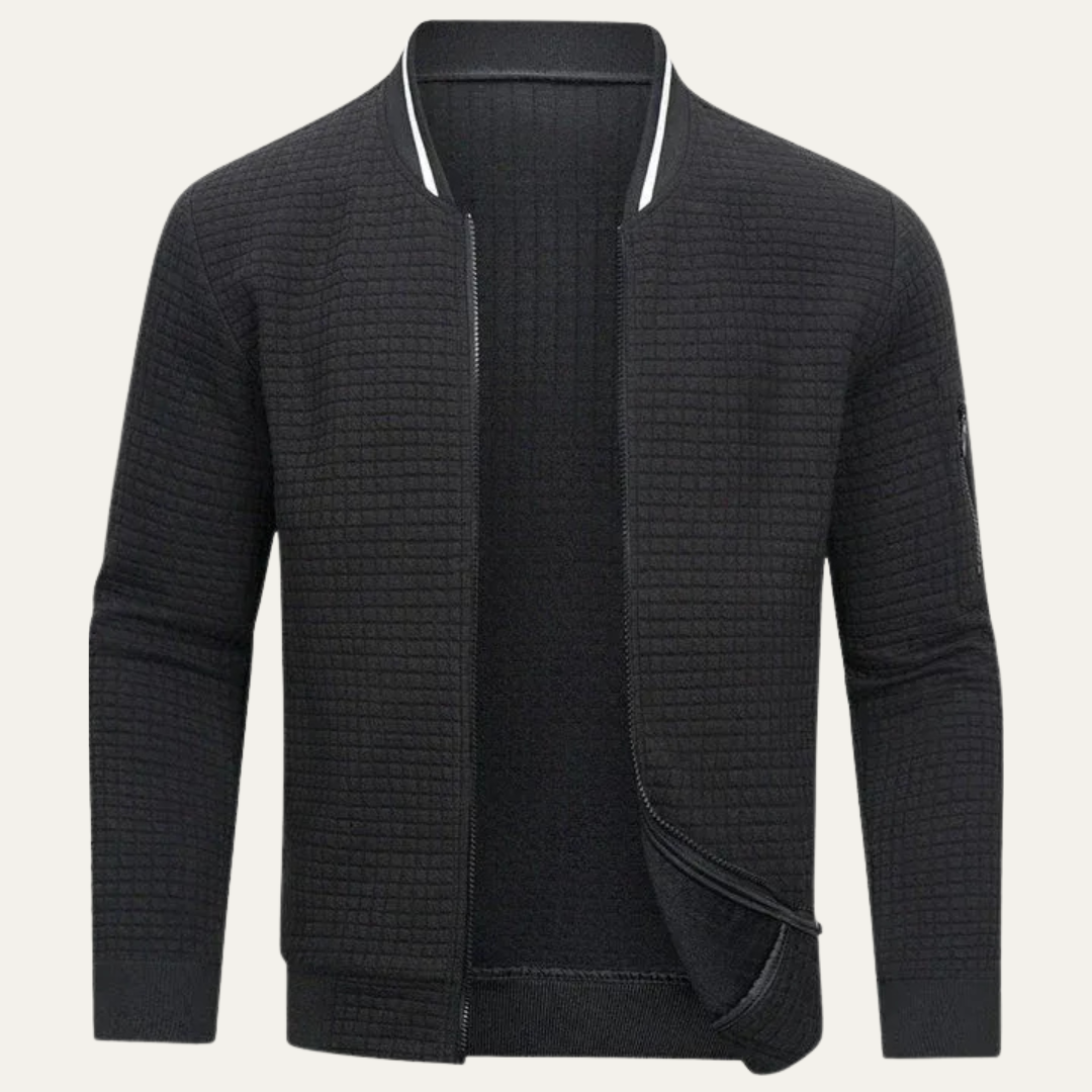 Men's Padded Quilted Zipper Jacket