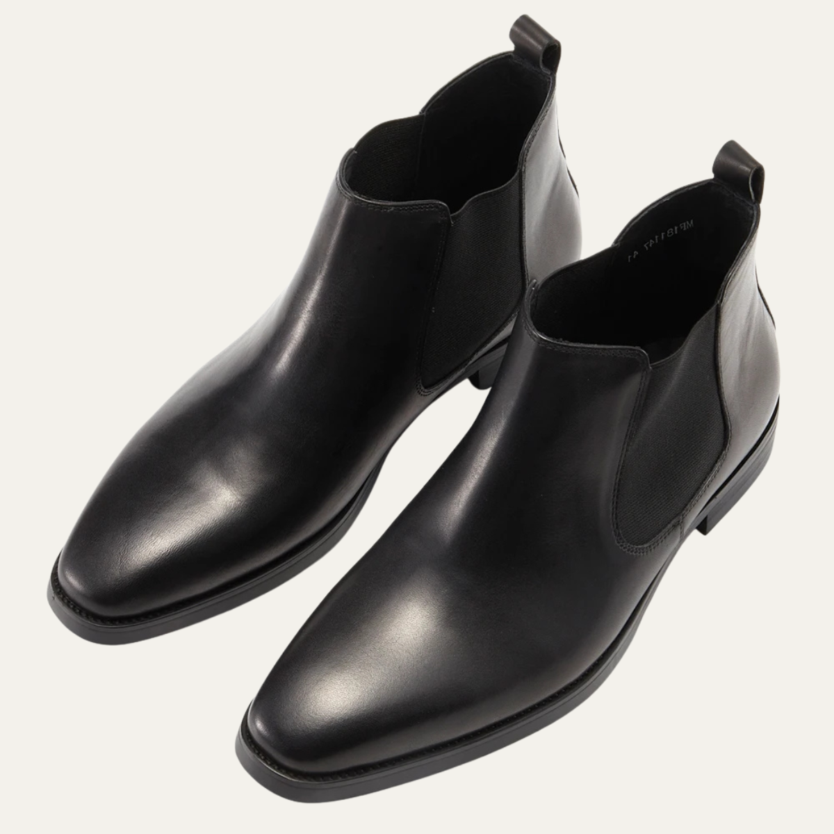 Sleek Men's Black Leather Chelsea Ankle Boots