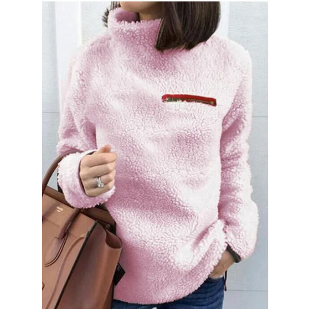 Warm Women's Fleece Zipper Sweater
