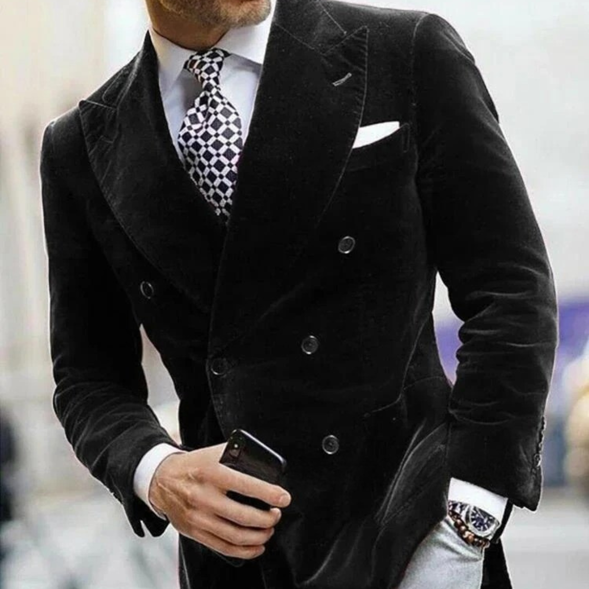 Luxurious Mens Velvet Formal Tuxedo Jacket