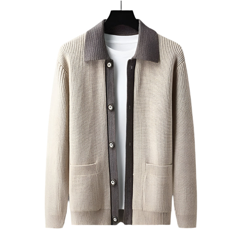 Classic Mens Cardigan Sweater with Pockets