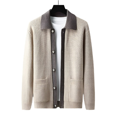 Classic Mens Cardigan Sweater with Pockets