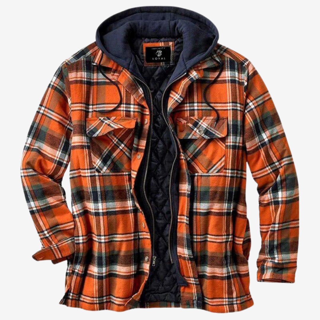 Warm Plaid Hooded Flannel Jacket
