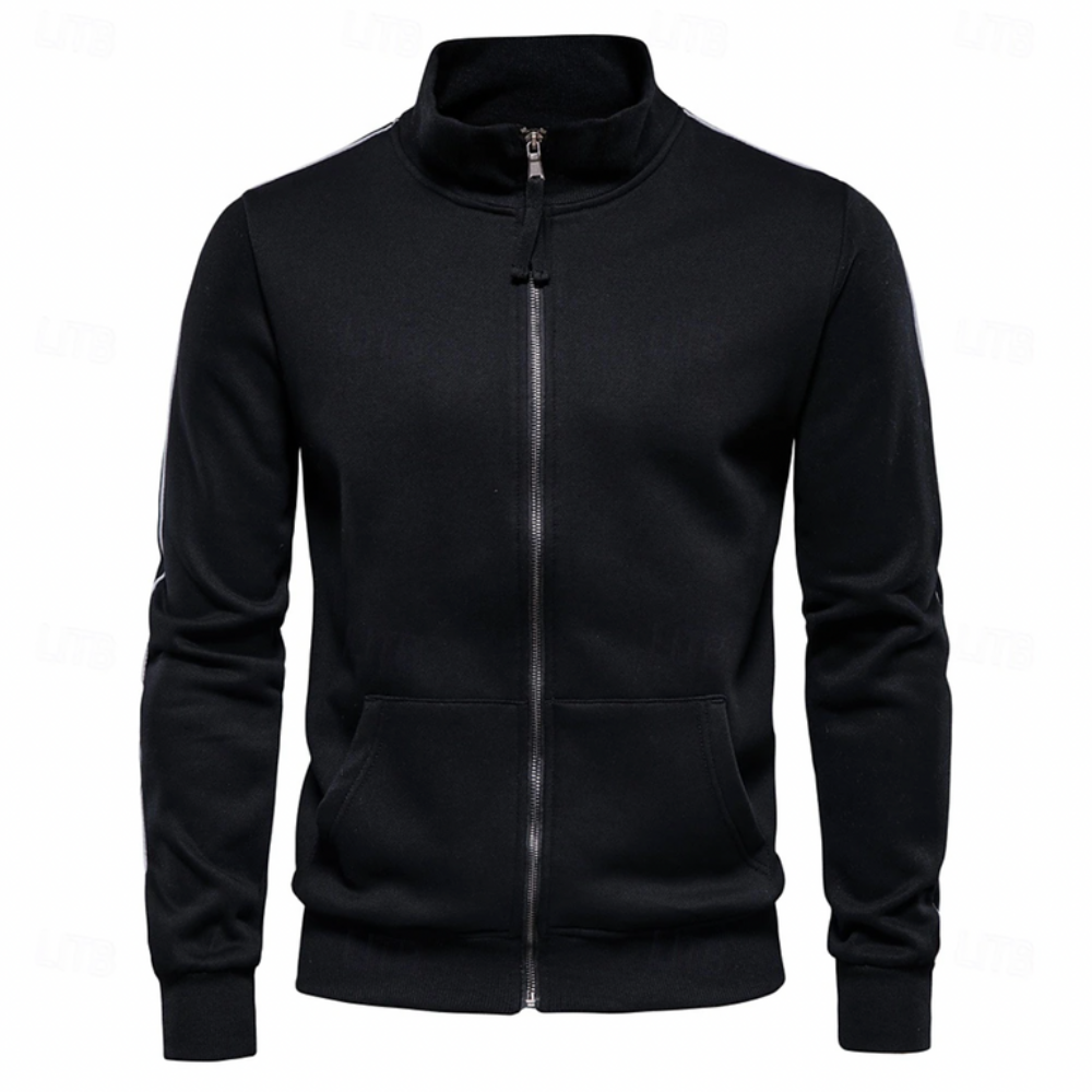 Men's Sporty Striped Athletic Jacket