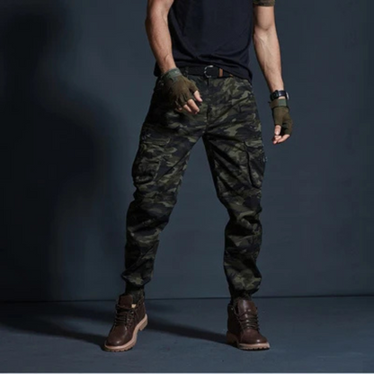 Comfortable Fit Cargo Pants with Elastic Waist