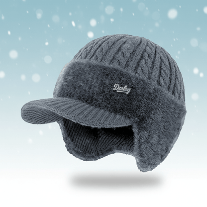 Warm Fleece Beanie with Earflaps for Men - OutfitLondon