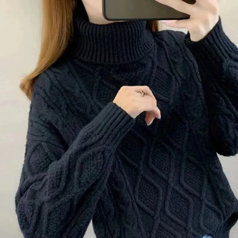 Soft Ladies Oversized Turtleneck Sweater
