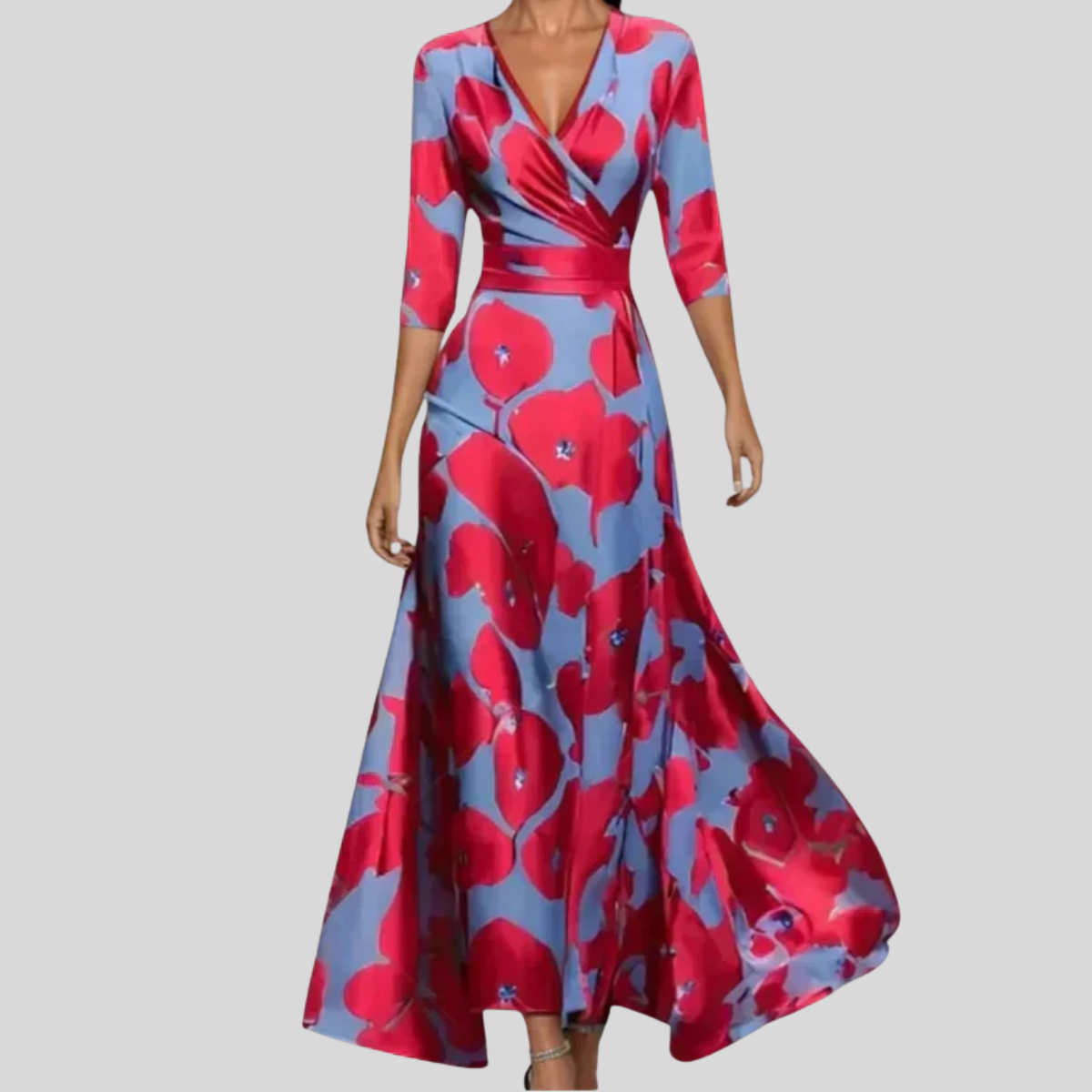 Elegant Women's Flower Print Dress