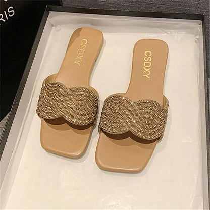 Shiny Women's Glittery Wide Fit Sandals