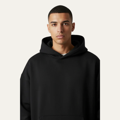 Relaxed Fit Hooded Sweatshirt with Pouch Pocket