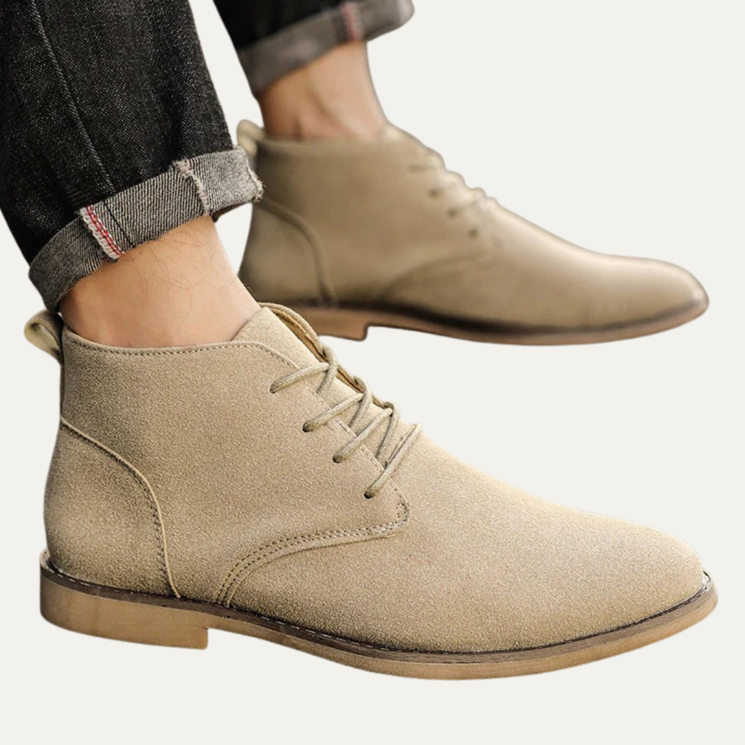 Men's Leather Style Simple Ankle Boots