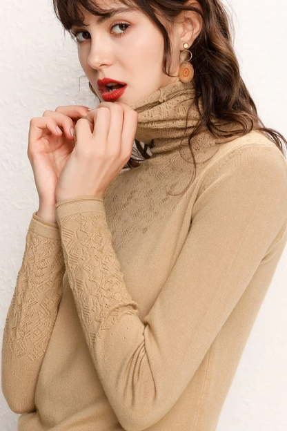 Cozy Ladies Cable Knit Winter Jumper
