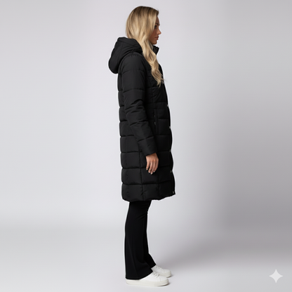 Warm Padded Women's Parka Coat with Hood