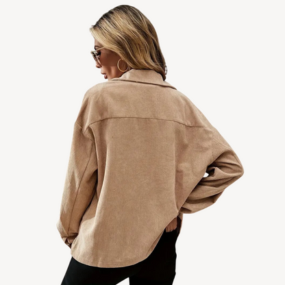 Ladies Classic Button Front Cord Jacket