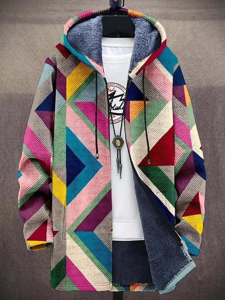 Elegant Graphic Print Cardigan - OutfitLondon