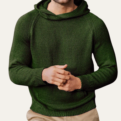 Men's Fitted Crew Neck Pullover Hoodie