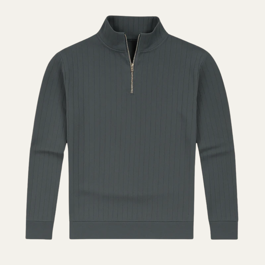Men's Thermal Quarter Zip Fleece Sweater