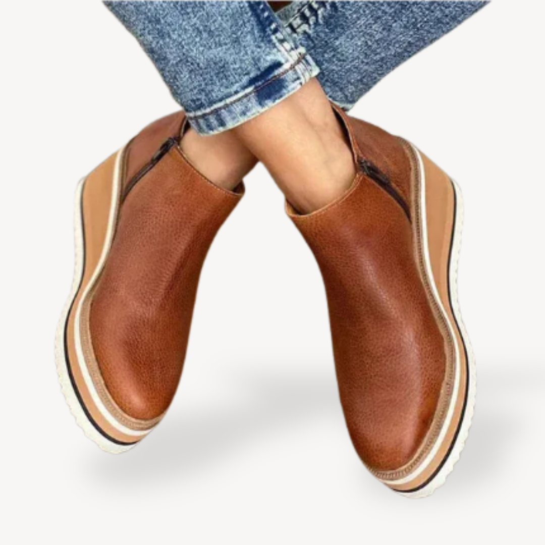Comfortable Supportive Ankle High Boots - OutfitLondon