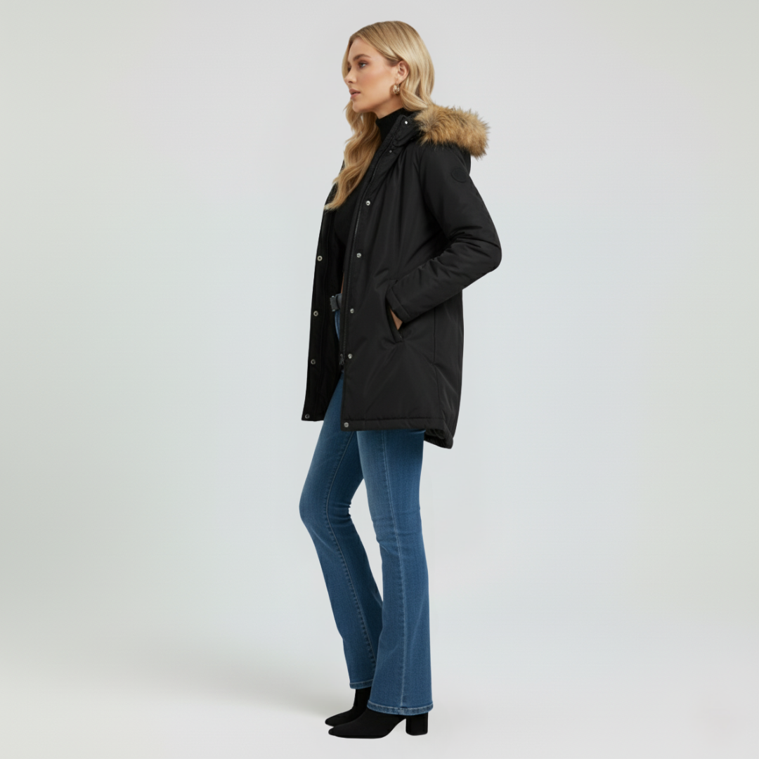 Warm Quilted Hooded Women's Winter Jacket
