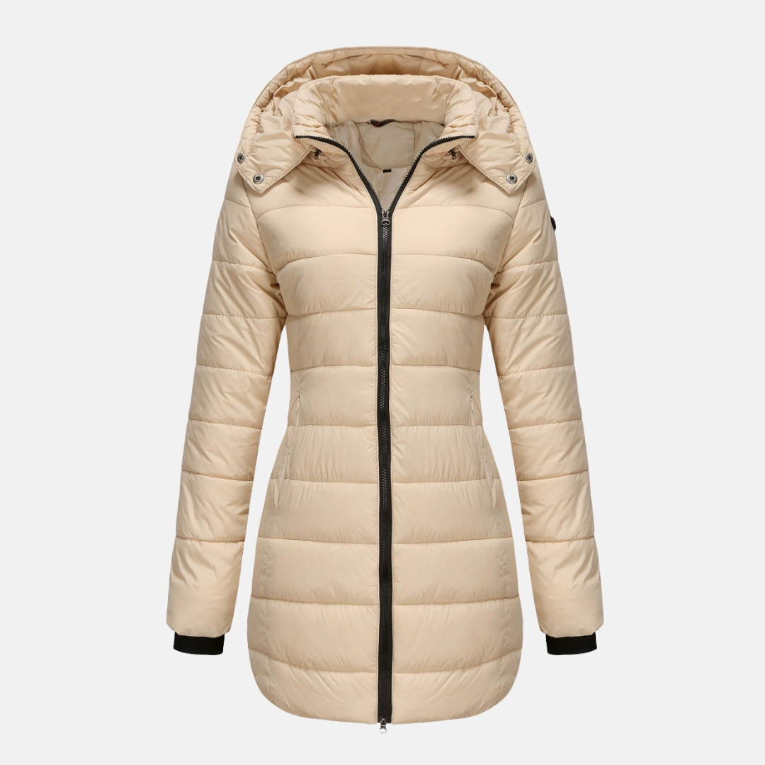 Warm Women's Padded Jacket with Hood