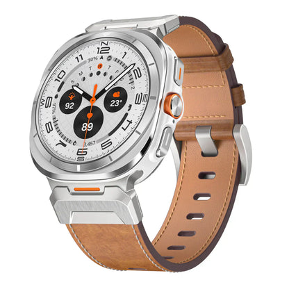 Sturdy Genuine Leather Strap for Galaxy Watch Ultra