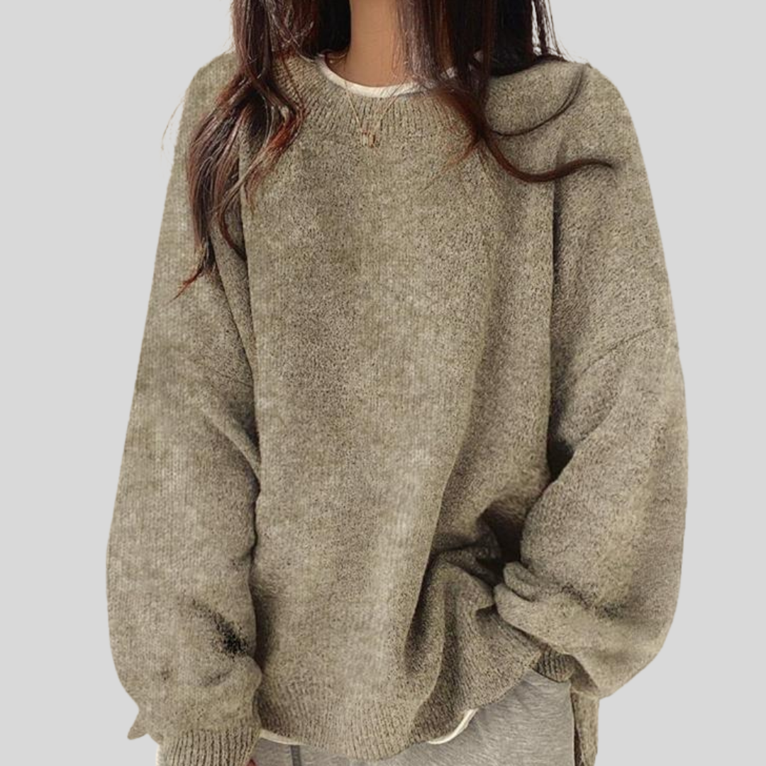 Soft Warm Crew Neck Long Sleeve Sweater