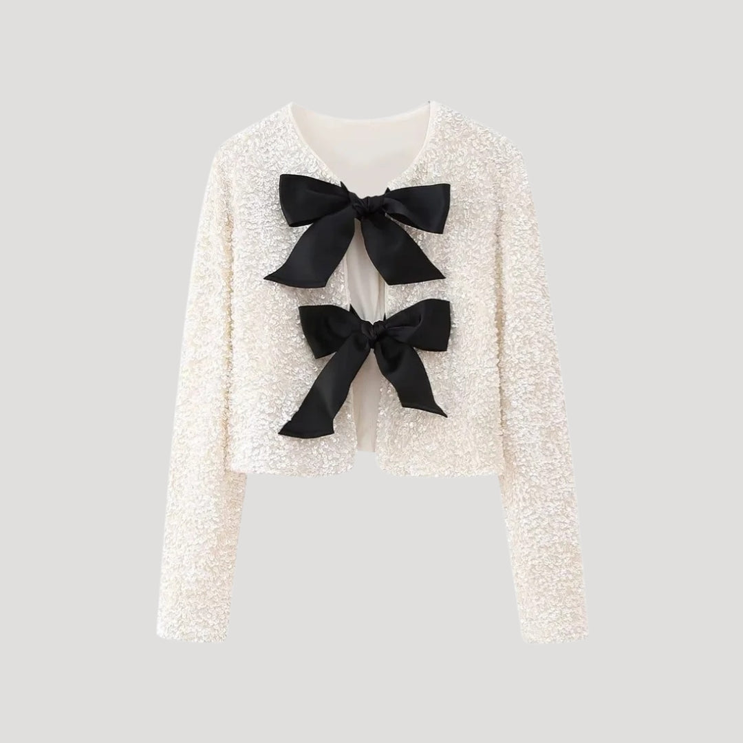 Sparkly Sequin Women's Cardigan - Fashionable Night Out Top - OutfitLondon