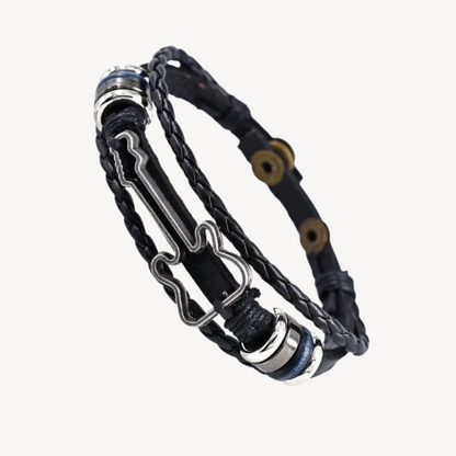 Music Note Leather Wristband