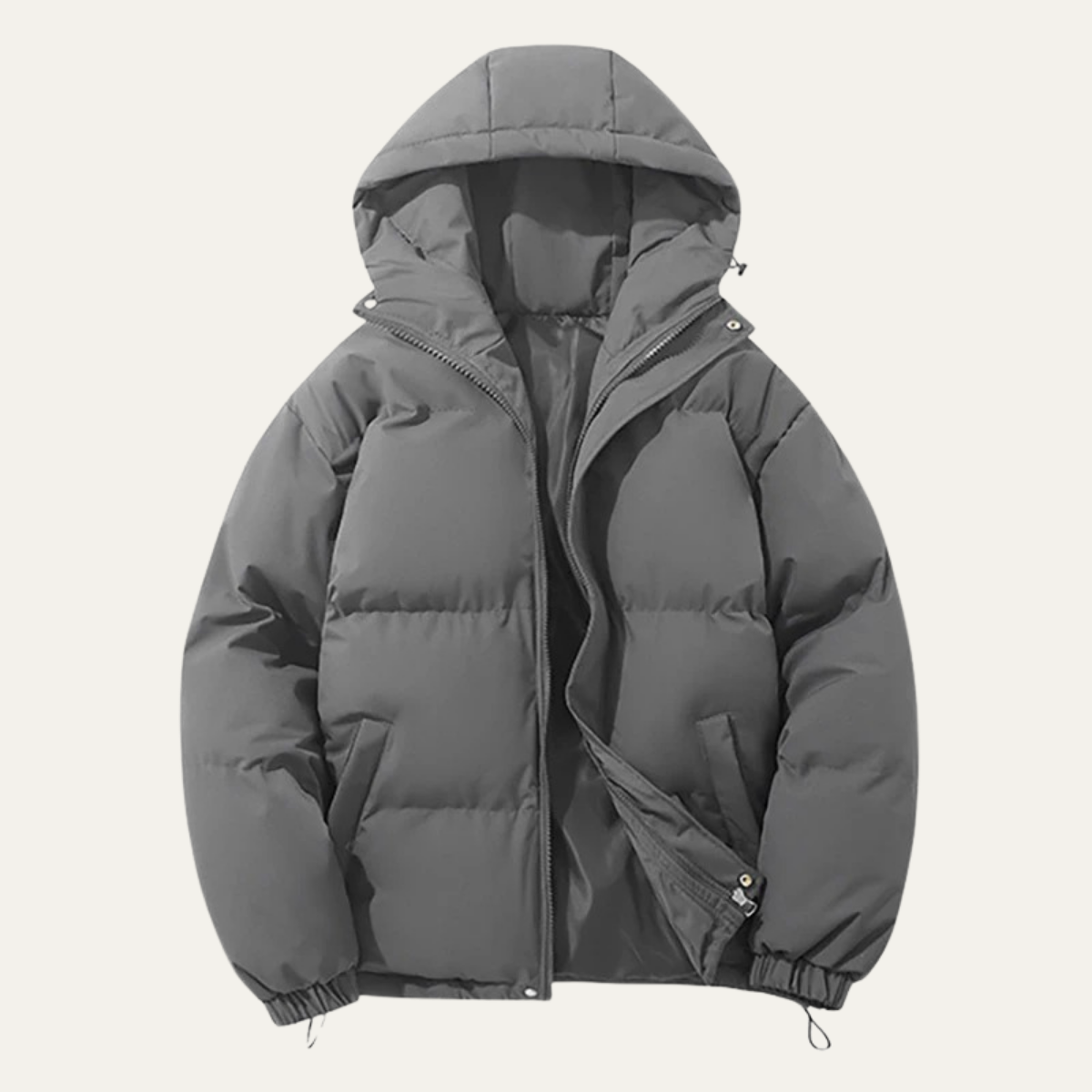 Warm Men's Puffer Hooded Parka Jacket
