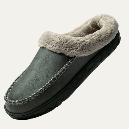 Men's Warm Fleece Lined Moccasin Slippers Shoes