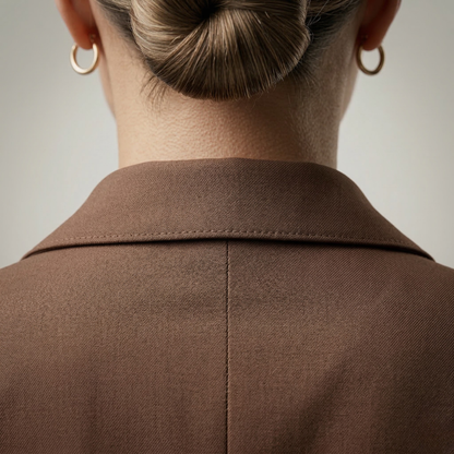 Classic Fit 2 Piece Pantsuit with Belted Jacket