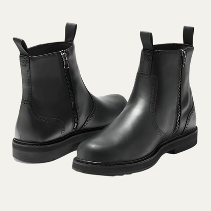 Men's Elastic Side Zipper Ankle Boots