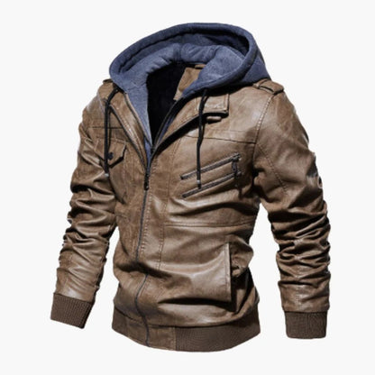 Men's Synthetic Biker Style Jacket