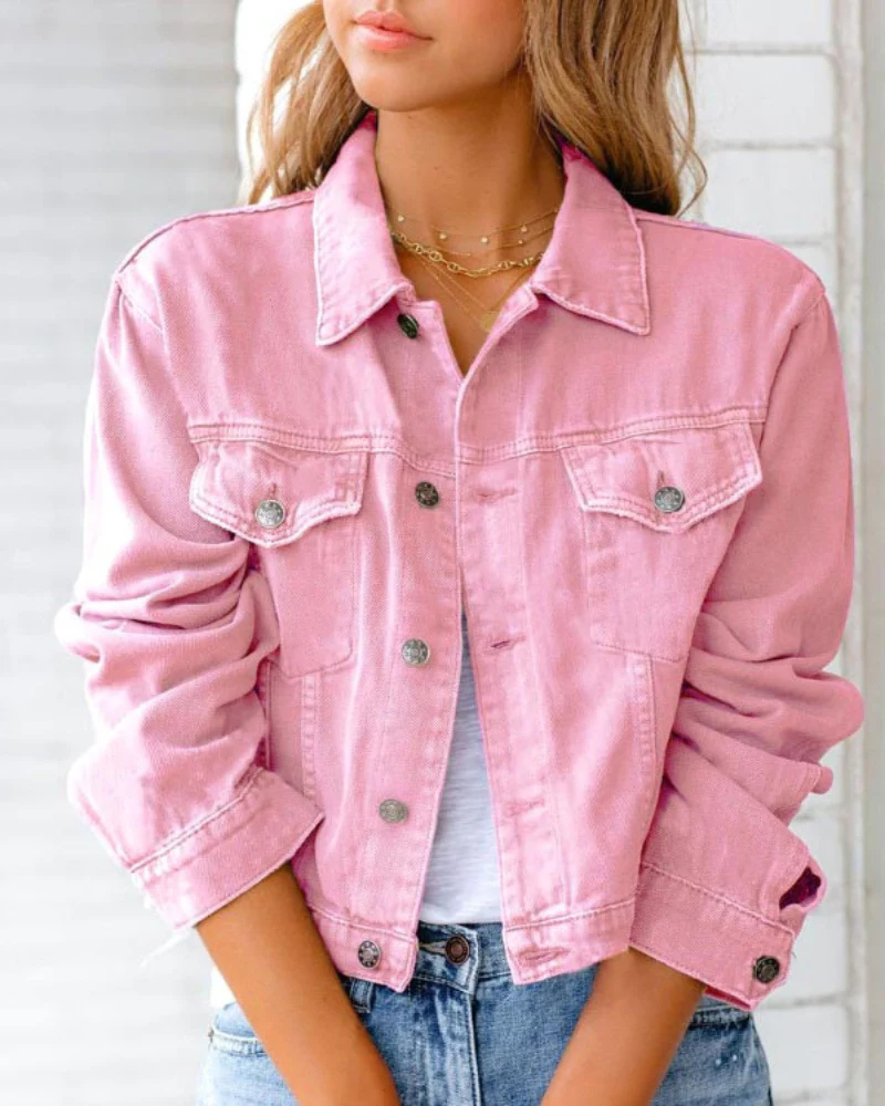 Vibrant Blue Jeans Jacket