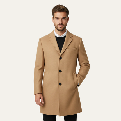 Men's Warm Waterproof Long Trench Coat
