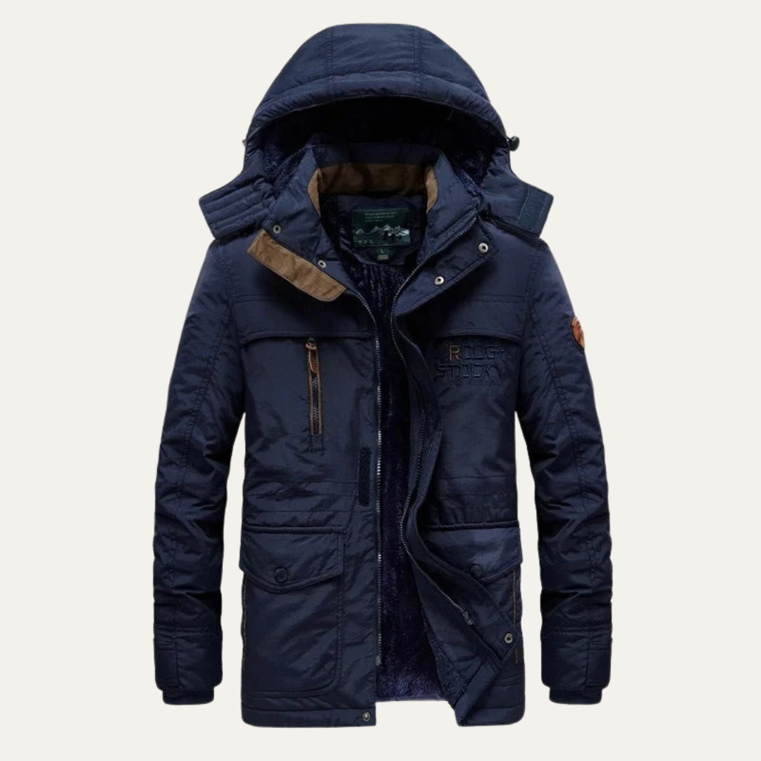Men's Insulated Waterproof Parka Coat with Hood