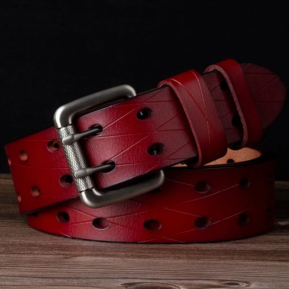 Durable Brown Leather Belt - Strong and Classic Style