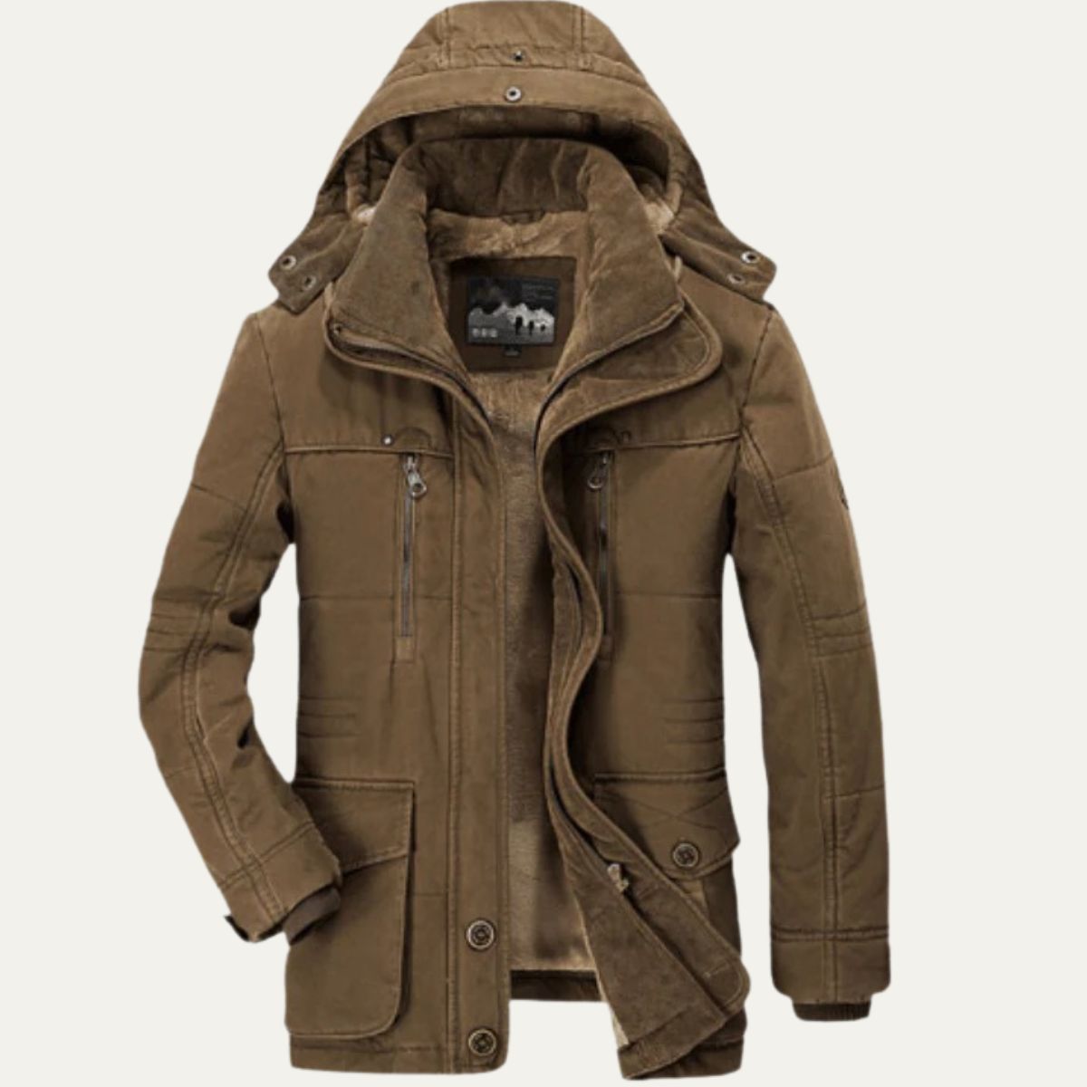 Warm Insulated Parka with Large Pockets