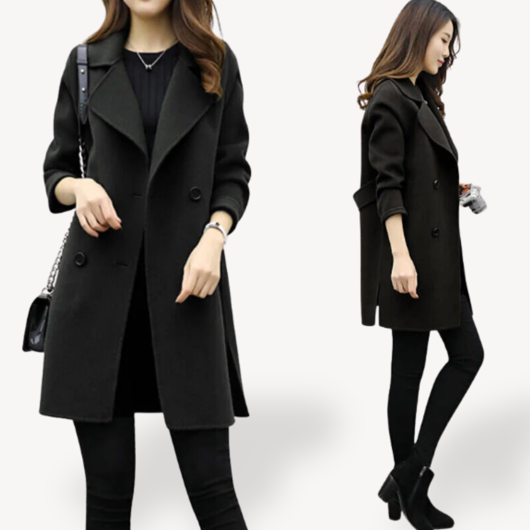 Warm Luxury Wool Women's Winter Coat - OutfitLondon