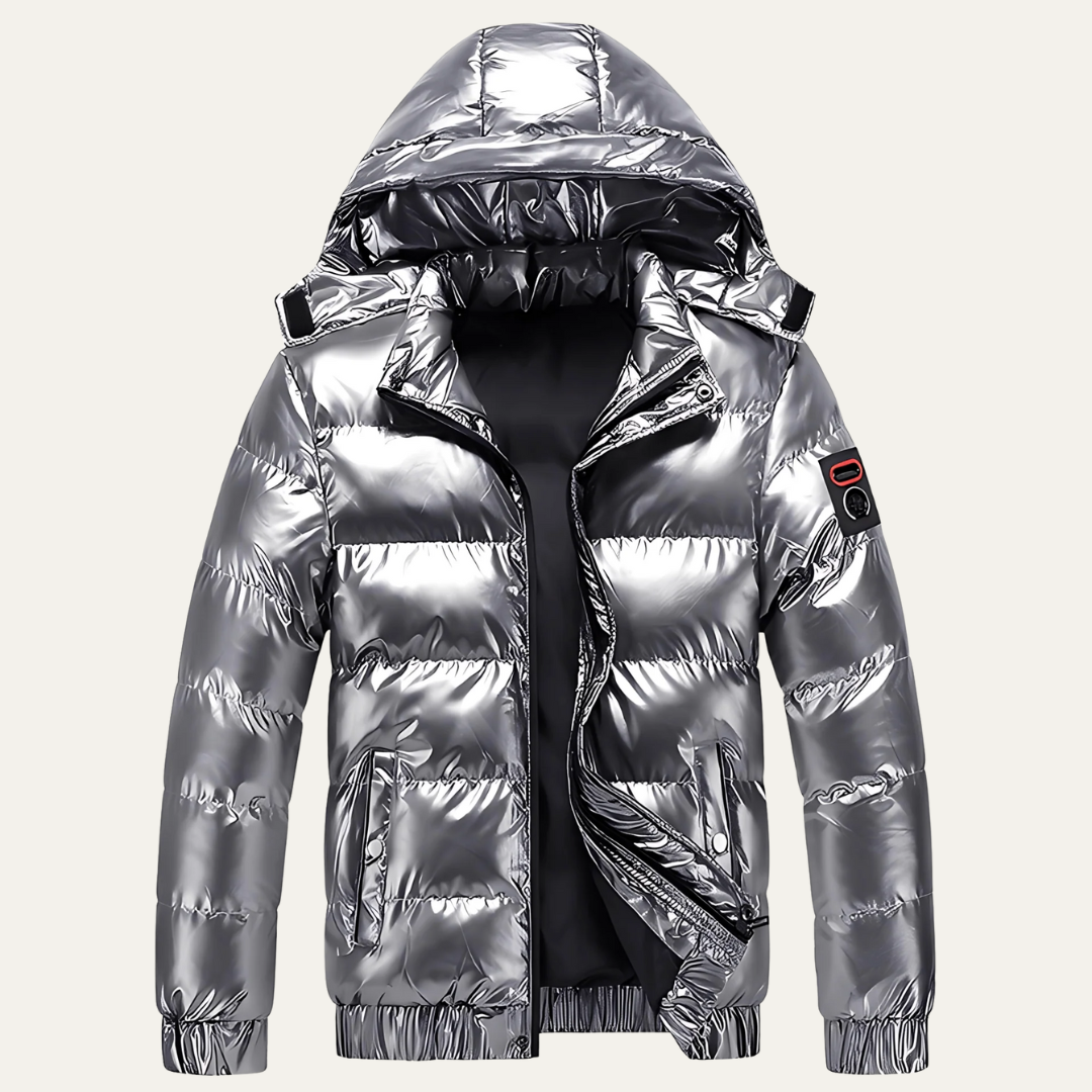 Waterproof Quilted Hooded Puffer Coat for Men - OutfitLondon
