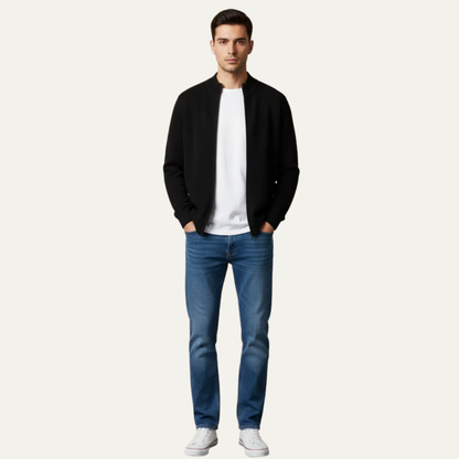 Men's Warm Zip Up Knitted Jacket Cardigan
