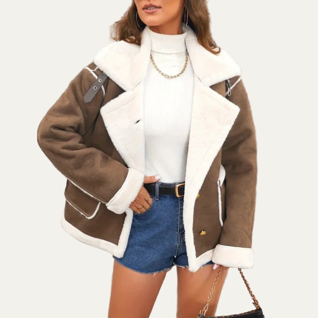 Short Faux Leather Biker Jacket