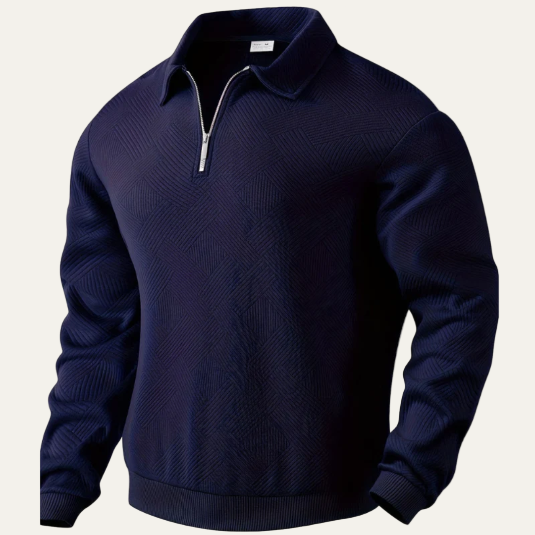 Men's Cable Knit Quarter Zip Sweater