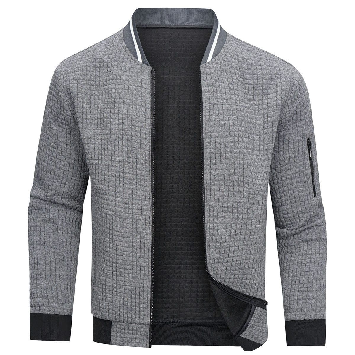 Relaxed Fit Quilted Zip Jacket