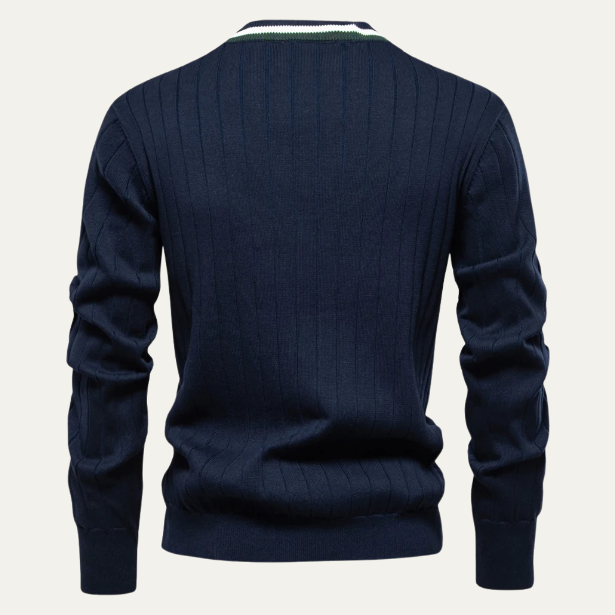 Men's Skinny Fit Crew Neck Cotton Sweater Cardigan