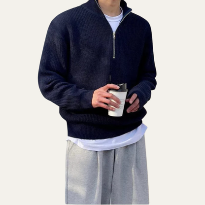 Men's Large Relaxed Fit Crew Neck Sweater