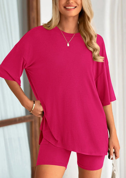 Comfy Summer Shorts Sleeveless Tank Two Piece Outfit