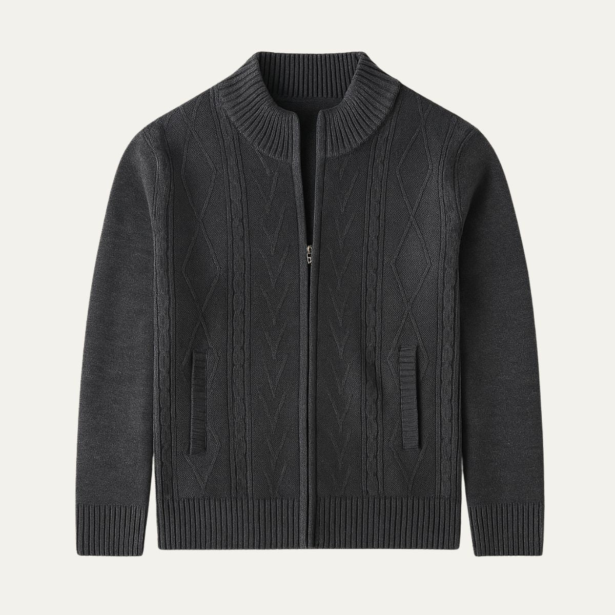 Traditional Mens Knit Cardigan Sweater