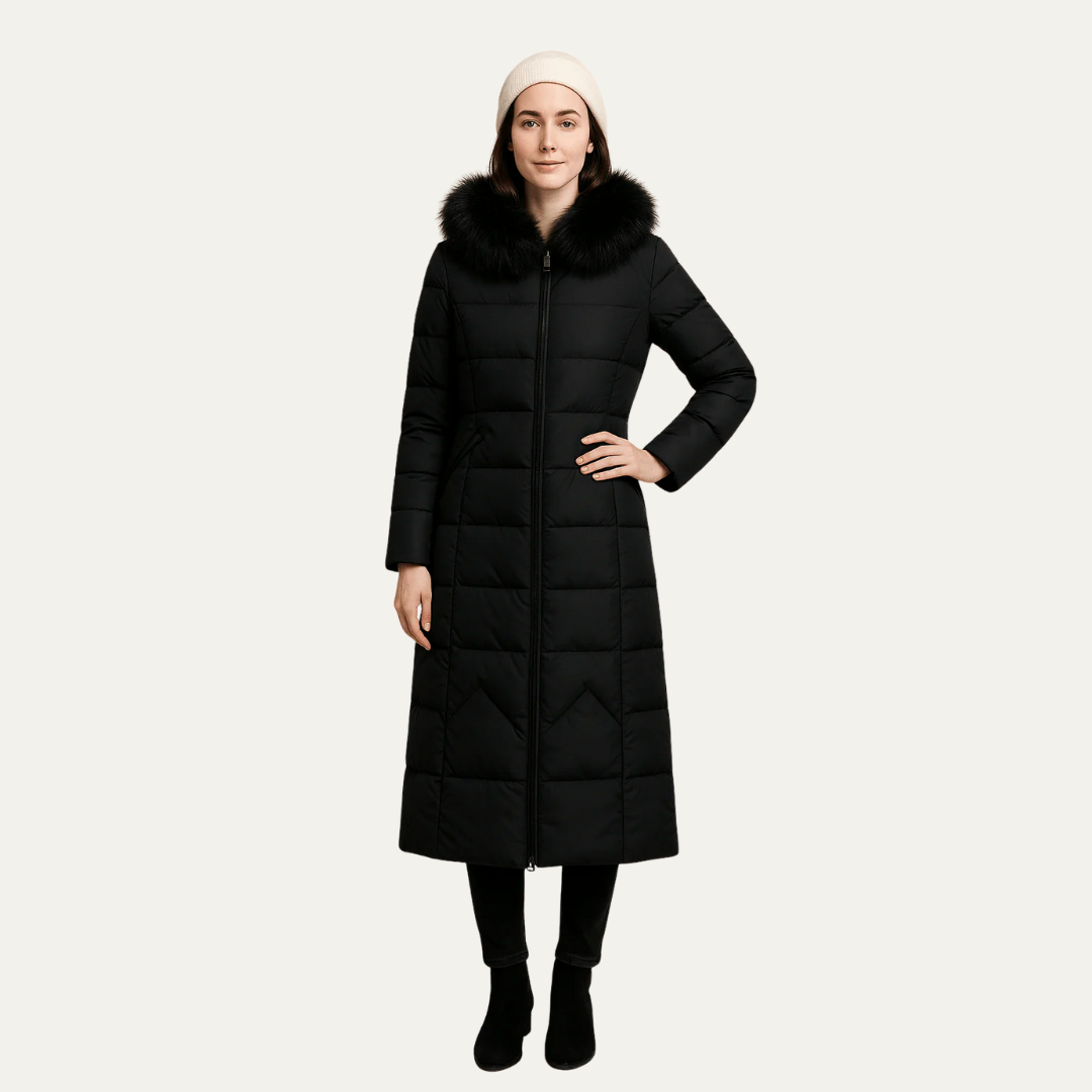 Ladies Warm Fake Fur Parka Jacket Coat - OutfitLondon