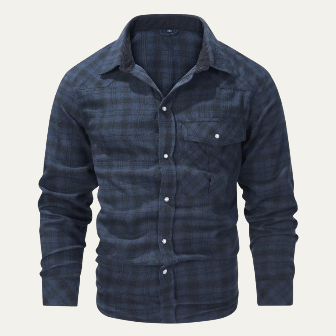 Rustic Plaid Casual Flannel Shirt